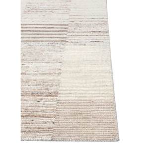 Alfombras de Lana Rayadas Color Marfil, Tejidas a Mano, Diseño Clásico Rectangular para Pasillo, Grosor de Felpa de 10 mm, para Entrada de Casa, Sala de Estar - Product Image 4