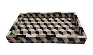 Plateau de service gratuit avec de beaux détails faits à la main 2025 plateau de haute qualité pour la cuisine maison hôtel et stockage des aliments ou utilisation d'affichage - Product Image 5