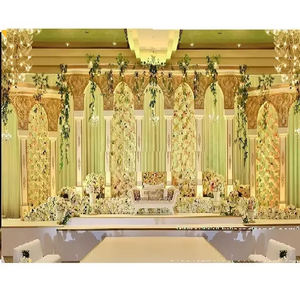 Gran tema árabe, decoración de escenario de boda interior, Gran recepción de boda, escenario temático, escenario de corona de Boda del sur de Asia - Product Image 1