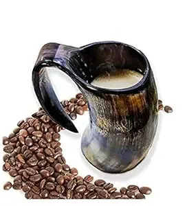 Tasse à corne à boire avec logo personnalisé Viking Pièce de conception naturelle pour les occasions de fête - Product Image 4