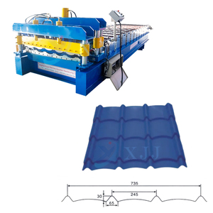 เครื่องทำกระเบื้องหลังคาเซรามิกและเหล็ก พร้อมมอเตอร์และ PLC สำหรับขึ้นรูปและเคลือบกระเบื้อง - Product Image 3