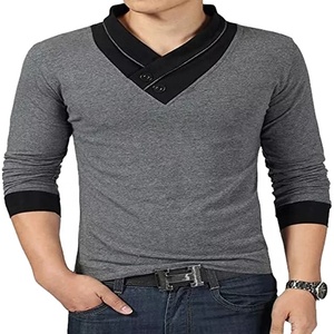 T-Shirt à col en V pour hommes, respirant, logo personnalisé, été, haute qualité, Offre Spéciale - Product Image 4