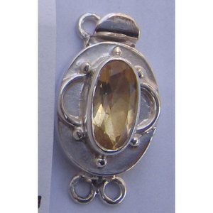 Fermoir en laiton plaqué or 14 carats avec citrine, composants de bijoux faits à la main, forme carrée, motif floral, taille 3 mm pour la fabrication de bijoux - Product Image 1