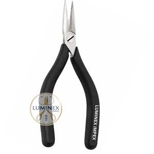 Alicates de Punta de Aguja de Acero Inoxidable de 6 Pulgadas, Seguros para ESD, con Mordazas Redondeadas y Dentadas de Precisión - Product Image 2