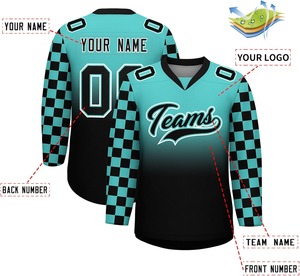 Logo personnalisé OEM Impression par sublimation Tissu à séchage rapide respirant de gros Maillot de hockey sur glace haute performance Uniforme d'équipe - Product Image 6