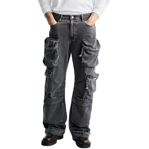Nuevos Jeans de Mezclilla para Hombre, Estilo Moderno, Más Vendidos, de Talle Alto, Lavado Ácido, Cómodos, Estilo Cargo Holgado, Hechos en Pakistán - Product Image 1