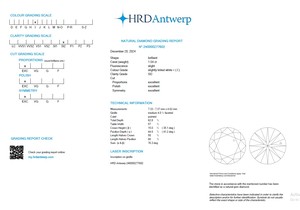 B2B D'VINS BIJOUX pour GIA Certifié 1.54 CT Lâche Blanc Naturel Rond I Couleur FL FLOW Pureté EX Coupe Diamant Poli - Product Image 2