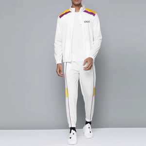 Survêtement de haute qualité pour hommes Logo personnalisé hommes vêtements de sport survêtement ensemble coton/polyester respirant hommes survêtement ensembles - Product Image 5