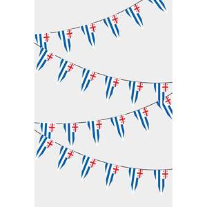 Drapeaux triangulaires arc-en-ciel personnalisés en impression numérique pour drapeaux en plastique, polyester et vinyle - Product Image 1