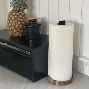 Soporte para toallas de papel de granja, madera de acacia, Marrón mediano - Product Image 3
