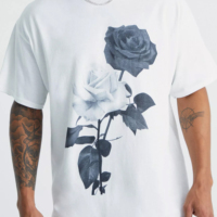 T-shirt pour homme en polyester/coton, coupe ample, anti-rides, séchage rapide, écologique, personnalisé, imprimé, pour le fitness
