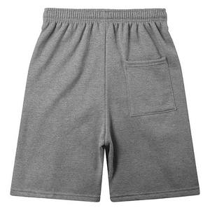 Pantalones cortos deportivos gris jaspeado para hombre Ajuste regular con cintura elástica y bolsillos 70% algodón y forro polar 30% poliéster - Product Image 2