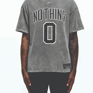 T-shirts personnalisables en coton épais pour hommes, t-shirts de sport vintage surdimensionnés à col ras du cou Streetwear avec impression en couleur unie - Product Image 1