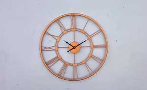 New Roman number round Shape Metal wall <b>clock</b> <b>vintage</b> wall <b>clock</b> Wall Hanging handmade Home Decor for Bedroom Living Room office - Product Image 4