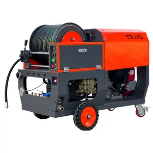 200bar gasoline drainage pipe cleaning machine sewage jet machine cleaning pipe 37HP