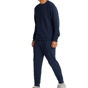 Ensemble de survêtements pour hommes, style streetwear hip-hop, avec motif flamme, deux pièces, pantalon de survêtement évasé et sweat-shirt de haute qualité - Product Image 1