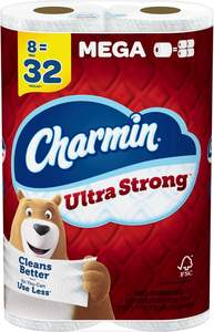 Papel Higiénico Charmin Ultra Strong de 2 Capas, Rollo Mega, Blanco, 242 Hojas por Rollo, 8 Rollos por Paquete, Caja de 4 Paquetes - Product Image 5