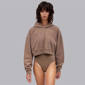 Sweat à capuche ample personnalisé pour femme - Confortable et idéal pour les tenues décontractées en automne/hiver, avec logo frontal en tissu polaire - Product Image 2