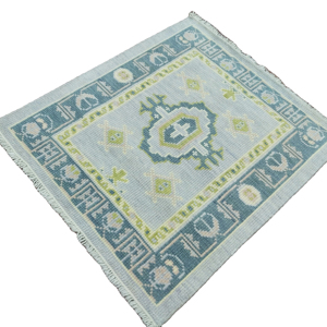 Gran oferta, juego de alfombras de corredor de lana Oushak persa anudada a mano de alta calidad, tamaños 4x6 3x6 para puerta de sala de estar, suelo de algodón - Product Image 1