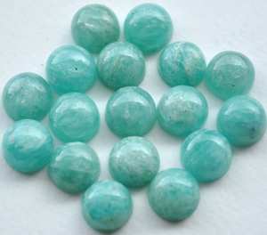 แอมะซอไนต์ทรงหลังเบี้ยทรงกลมพลอยหลวมแบบแบนราบสูง - Product Image 2