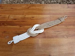 Cortinas Corbata Doble Cuerda. Cuerda de algodón y yute. Espalda de corbata de cortina. Nudo Cuadrado Doble - Product Image 3