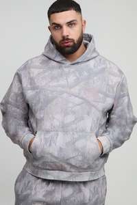 เสื้อมีฮู้ดผ้าฝ้าย100% แนวไฮสตรีทเสื้อมีฮู้ดโอเวอร์ไซส์แบบวินเทจดีไซน์แบบกระเป๋าด้านหน้า - Product Image 3