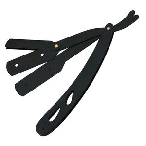 Maquinilla de afeitar de peluquero recta ajustable profesional de acero inoxidable de Venta caliente con una sola hoja al por mayor logotipo personalizado reemplazable - Product Image 2