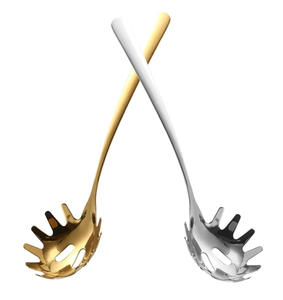 Look élégant Scoop Passoire Cuillère à pâtes Cuillère à spaghetti en acier inoxydable pour mesurer les nouilles Outils de cuisine ménagers - Product Image 3
