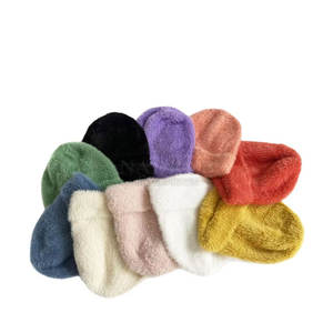 หมวกบีนนี่ขนเทียมสไตล์ใหม่ใส่สบายน้ำหนักเบาเหมาะสำหรับอากาศหนาวหมวกบีนนี่กันความร้อนเนื้อนุ่มพร้อมผ้าขนเทียม - Product Image 3