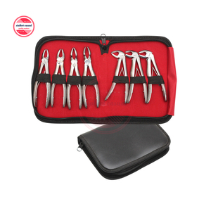 Dental Surgical Extracting Forceps Kit | Premium Quality Stainless Steel Orthodontic Dental Forceps <b>Pouch</b> Set Custom Logo - Product Image 1