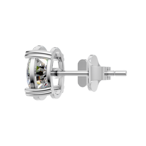 ต่างหูมอสซาไนต์ทรงรี 6 กะรัต คุณภาพสูง ทองคำแท้ 14K ของขวัญสำหรับผู้หญิงในโอกาสแต่งงานหรือหมั้น - Product Image 2