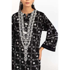 IUSTKSD-2169 Traje de Verano de 3 Piezas con Estampado de Césped y Detalle Bordado, Elegante y con Estilo - Product Image 3