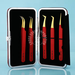 แหนบปลายขนตาปลอมแบบมืออาชีพขนาด45นิ้ว90องศาสำหรับต่อขนตาปลอม - Product Image 3