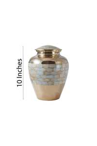 Handcrafted Urn for Human Ashes | Premium <b>Memorial</b> <b>Keepsake</b> | Premium Adult brass Urn <b>Box</b> - Product Image 3