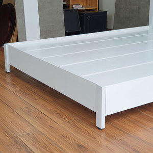 Base de Cama con Estructura de Hierro de Diseño Minimalista, con Madera de Caucho, Ensamblaje Estable, Acero Pintado en Blanco/Negro GN68049 - Product Image 5