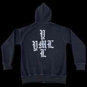 Sweat-shirts d'hiver pour hommes en coton 100% personnalisés, brodés, lourds, à fermeture éclair intégrale, avec impression en relief, écologiques - Product Image 3