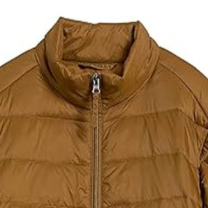 Veste matelassée pour homme, logo brodé personnalisé, nylon, coupe-vent, fermeture éclair, capuche pour homme - Product Image 6