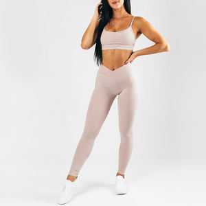 Collants de yoga sans couture pour femmes avec ajustement confortable à l'avant, logo personnalisé OEM ODM, leggings extensibles dans les 4 sens - Product Image 1