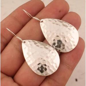 Beautiful Hammered Russian Lock <b>Earrings</b> 925 <b>Sterling</b> <b>Silver</b> <b>Drop</b> <b>Earrings</b> Handmade Jewelry for Women Girls Wholesale Jewelry - Product Image 3