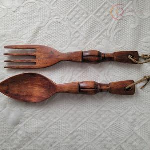 Ensemble de couverts en bois durable, résistant à la chaleur, design en bois naturel - Product Image 6