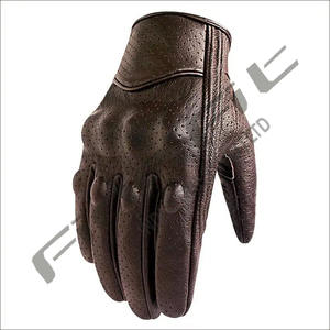 Logo personnalisé Racing Gants de moto à doigts complets Protection en cuir véritable pour le cyclisme et la moto Fonction respirante - Product Image 5