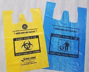 กระเป๋าผ้ากระสอบด้านข้างทำจาก HDPE และ LDPE ถุงขยะสำหรับโรงพยาบาล - Product Image 5