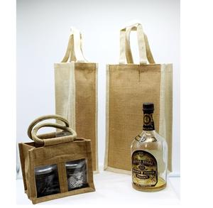 Sac à main réutilisable en Jute et coton 100% biodégradable, fourre-tout pour bouteilles de vin avec Logo, sac cadeau de Shopping imprimé personnalisé - Product Image 4