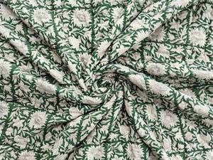 Couverture en coton Razai à motifs floraux, couverture Kantha chaude pour l'hiver - Product Image 2