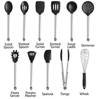 Outils de cuisine en silicone pour la maison set d'ustensiles de cuisine set d'ustensiles de cuisine en silicone en acier inoxydable set d'ustensiles de cuisine
