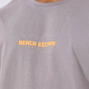 T-shirt d'été en coton 100% lourd pour hommes personnalisable impression bouffée en vrac avec motif graphique de lettres - Product Image 4