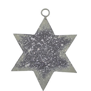 Ensemble de 3 étoiles suspendues en fer de grande taille, tenture murale en métal plaqué rouille pour la décoration de Noël faite à la main en vrac - Product Image 2