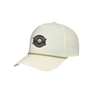 Casquette de golf imperméable et légère avec logo personnalisé en patch de caoutchouc, trous découpés au laser, cordelette respirante, casquette snapback pour le parcours de golf - Product Image 1