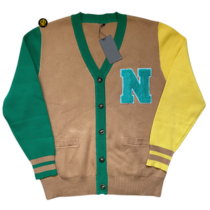 Norfolk State University Women's <b>Varsity</b> <b>Cardigan</b> Sweater Button-Up College Style Letterman Custom Embroidery Acrylic Custom - Product Image 1