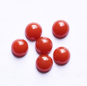 พลอยโมราเจียระไนทรงกลมขนาด5มม. สีแดงธรรมชาติสำหรับทำเครื่องประดับหินอาเกตทรงหลวมเรียบ - Product Image 1